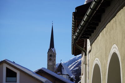 Low angle view of buildings against sky