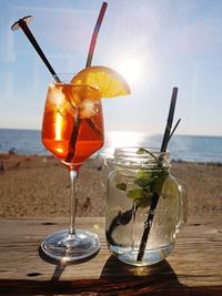 Close-up of drink on table