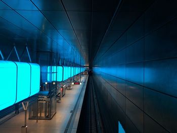 View of railroad station platform