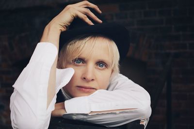 Portrait of woman in hat