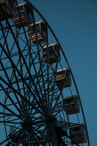 Low angle view of ferris wheel against clear sky