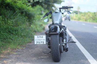 Motorcycle on roadside