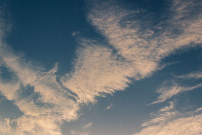 Low angle view of cloudy sky