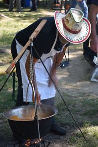 Man preparing food