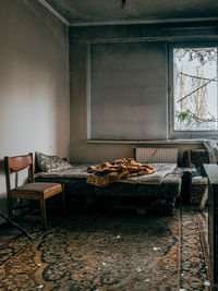 Interior of abandoned house
