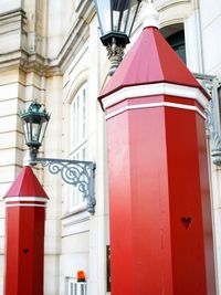 Low angle view of red building