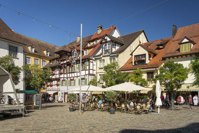 Historic buildings in the city of meersburg, germany