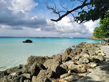 Scenic view of sea against sky