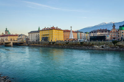 Buildings in city at waterfront