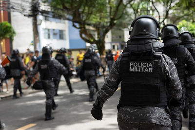 Military police soldiers are seen during the brazilian independence day parade