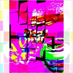 Close-up of colorful wall