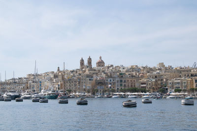 Boats in harbor