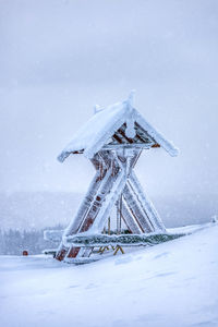 Scenic view of snow covered landscape