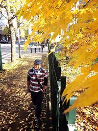 People in park during autumn