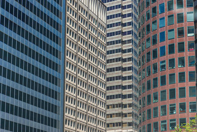 Full frame shot of modern buildings in city