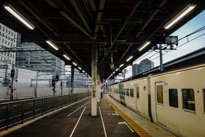 Train at railroad station