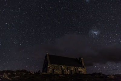 Building against sky at night