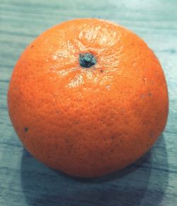 Close-up of orange on table