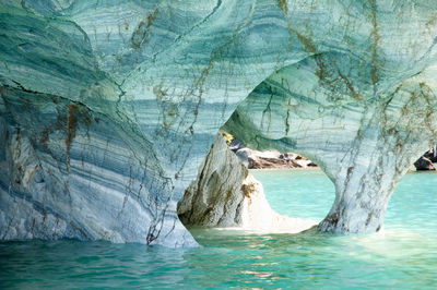 Marble cave in carrera lake