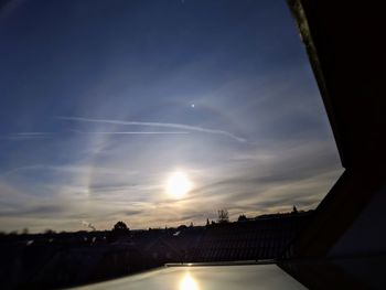 Low angle view of silhouette bridge against sky during sunset