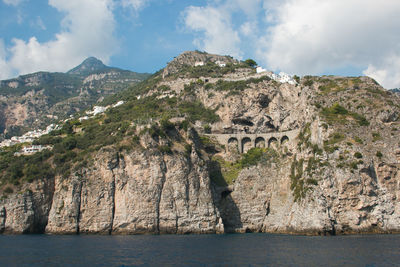 Summer view of costiera amalfitana in campania