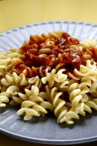 Close-up of meal served in plate