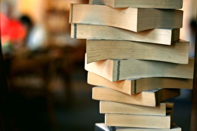 Close-up of stack of wood