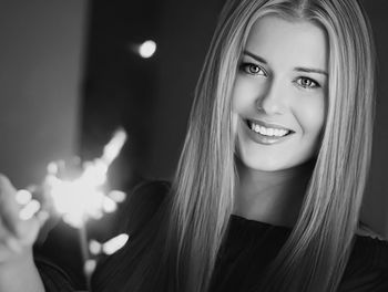 Portrait of young woman looking away