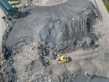 High angle view of mining ground