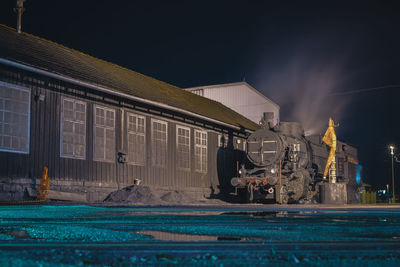 View of locomotive at yard