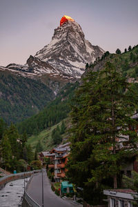 Scenic view of mountain against sky