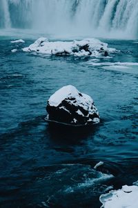 Scenic view of frozen sea