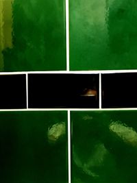 Digital composite image of green window