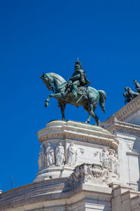 Detail of the statues of the vittorio emanuele ii monument also called altare della patria