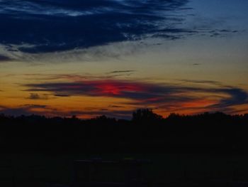 Scenic view of dramatic sky during sunset