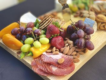 Close-up of food on table