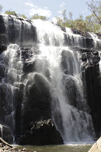 Scenic view of waterfall