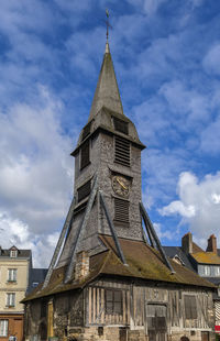 Low angle view of traditional building against sky