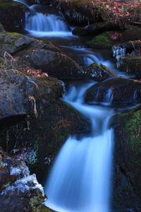 Scenic view of waterfall