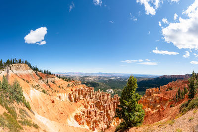 Panoramic view of landscape against cloudy sky