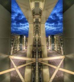 View of buildings against cloudy sky