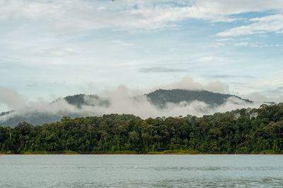A beautiful morning scene at kenyir lake, terengganu