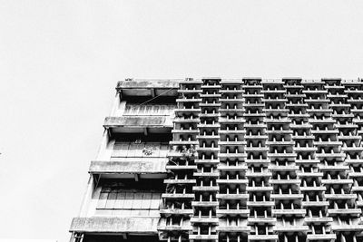 Low angle view of building against clear sky