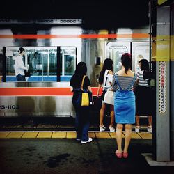 Train at subway station