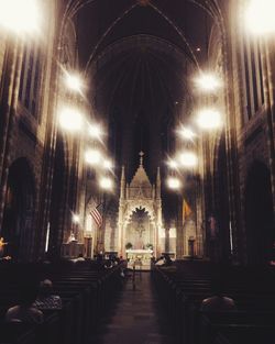 View of church at night