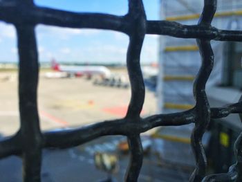 Close-up of chainlink fence