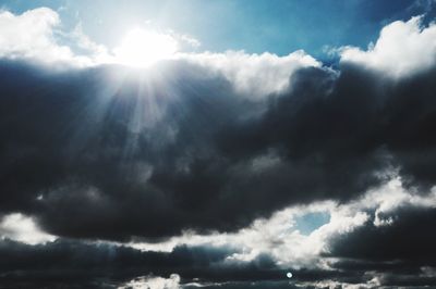 Low angle view of cloudy sky