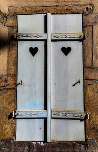 Close-up of closed door