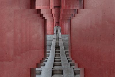 View of staircase of building