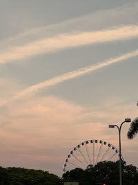 Low angle view of basketball hoop against sky